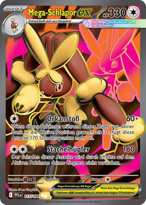 Mega-Schlapor ex 115/094 Ultra Rare FOIL - Fatale Flammen Deutsch