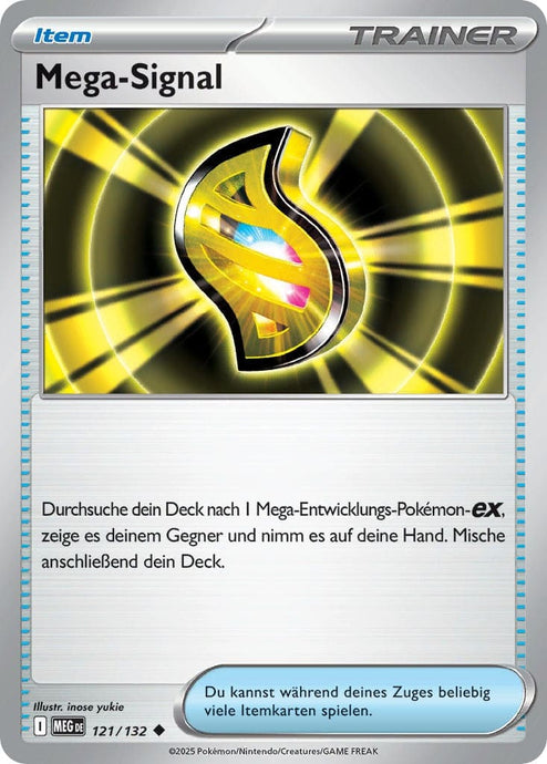 Mega-Signal 121/132 Uncommon REVERSE HOLO FOIL - Mega-Entwicklung Deutsch