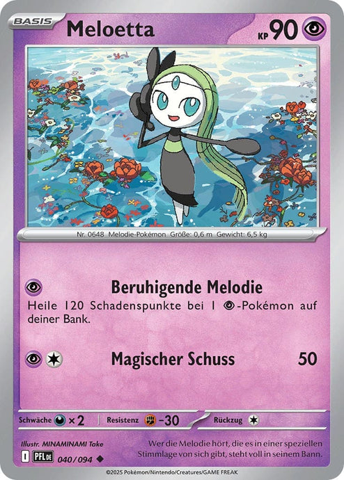 Meloetta 040/094 Uncommon REVERSE HOLO FOIL - Fatale Flammen Deutsch
