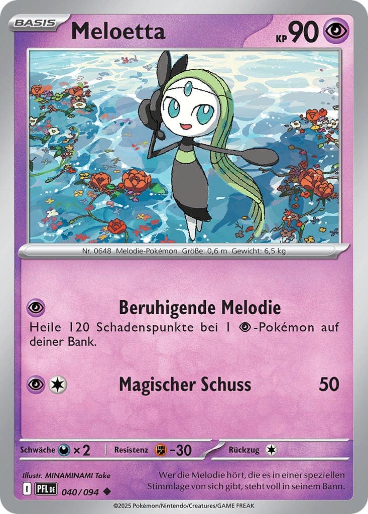 Meloetta 040/094 Uncommon REVERSE HOLO FOIL - Fatale Flammen Deutsch