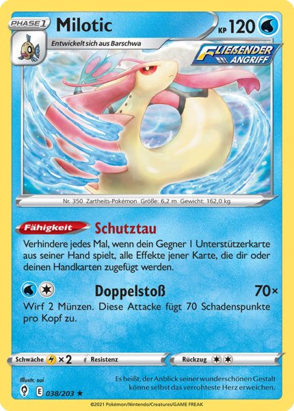Milotic 038/203 Rare - Drachenwandel Deutsch