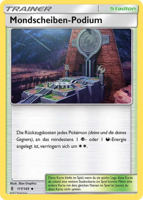 Mondscheiben-Podium 117/145 Uncommon Reverse Holo - Stunde der Wächter Deutsch