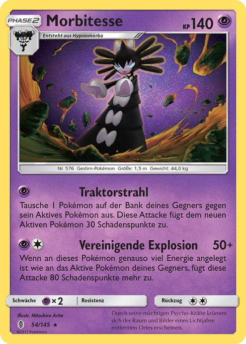 Morbitesse 54/145 Rare Reverse Holo - Stunde der Wächter Deutsch