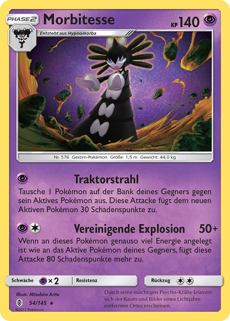 Morbitesse 54/145 Rare Reverse Holo - Stunde der Wächter Deutsch