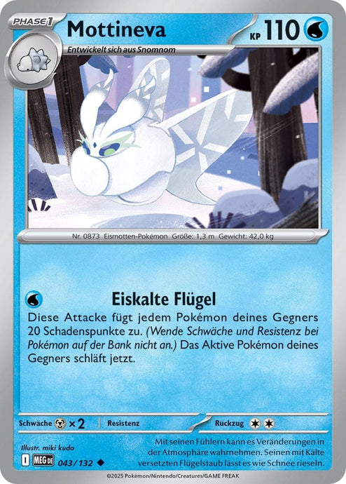 Mottineva 043/132 Uncommon REVERSE HOLO FOIL - Mega-Entwicklung Deutsch