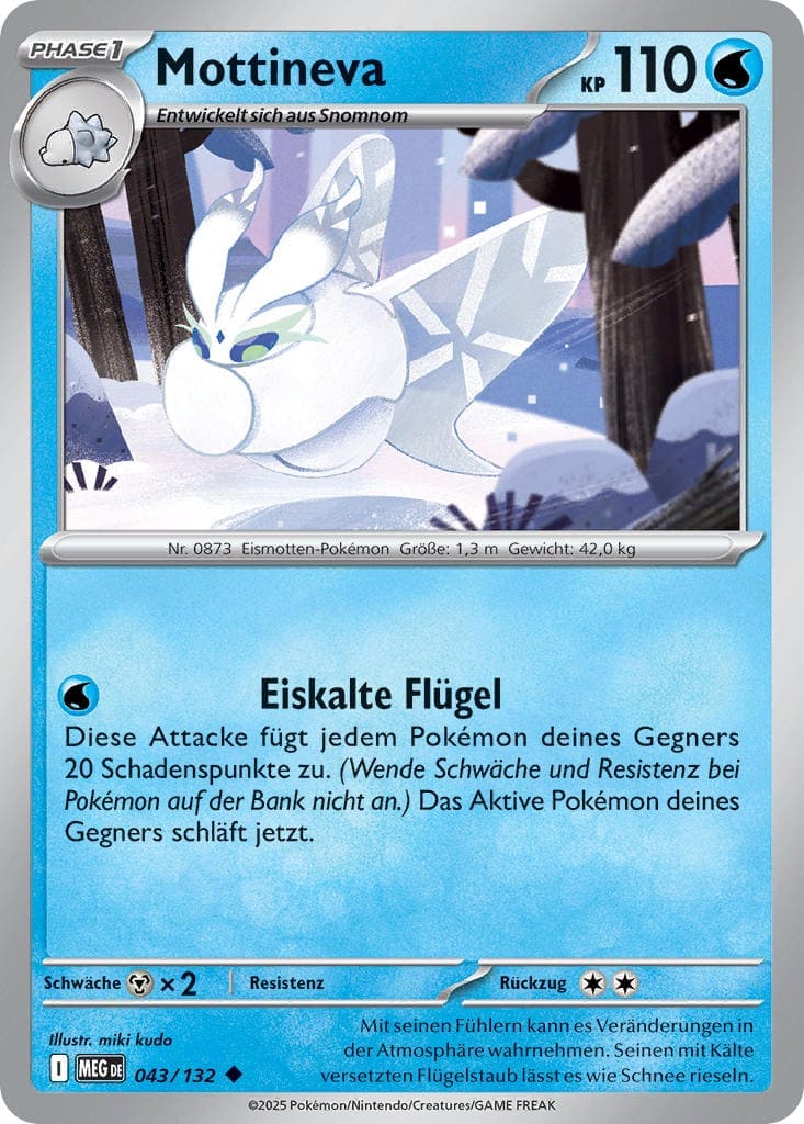 Mottineva 043/132 Uncommon REVERSE HOLO FOIL - Mega-Entwicklung Deutsch
