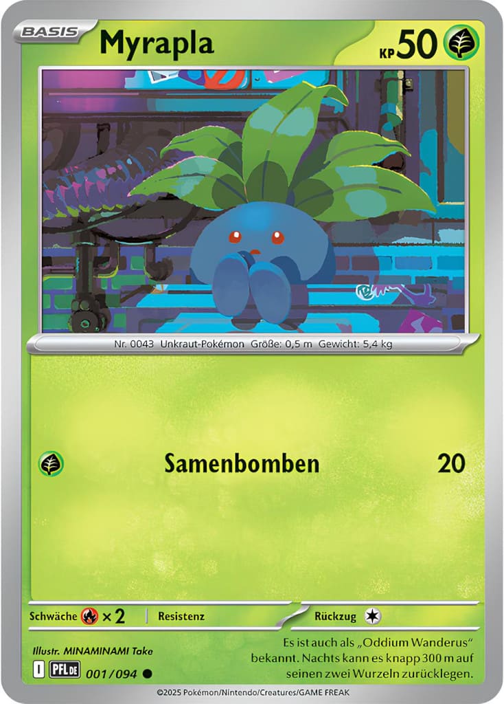 Myrapla 001/094 Common REVERSE HOLO FOIL - Fatale Flammen Deutsch