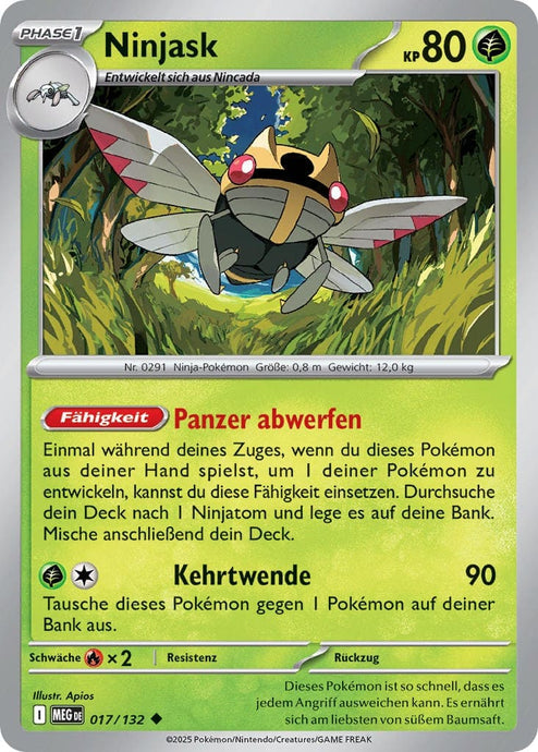 Ninjask 017/132 Uncommon - Mega-Entwicklung Deutsch
