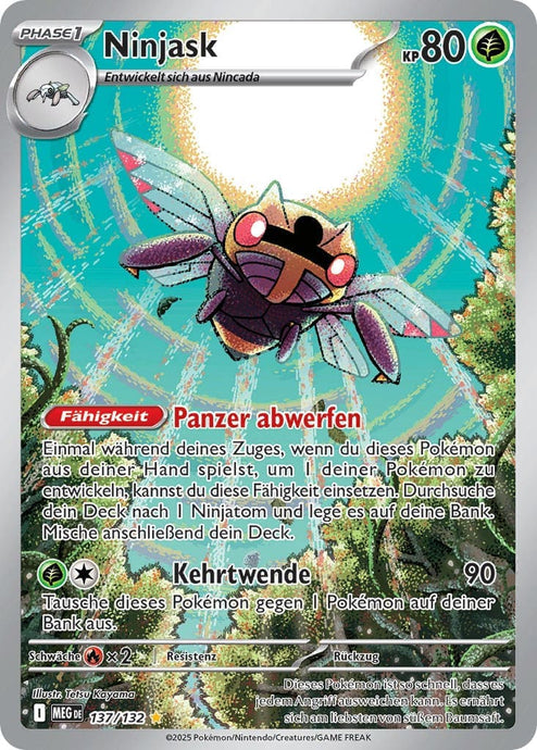 Ninjask 1137/132 Illustration Rare FOIL - Mega-Entwicklung Deutsch