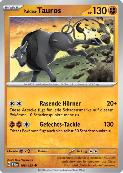 Paldea-Tauros 108/193 Uncommon - Entwicklungen in Paldea Deutsch
