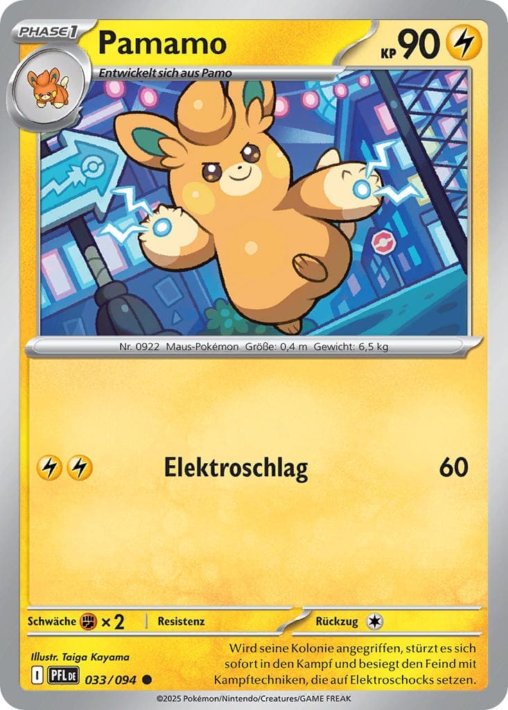 Pamamo 033/094 Common REVERSE HOLO FOIL - Fatale Flammen Deutsch