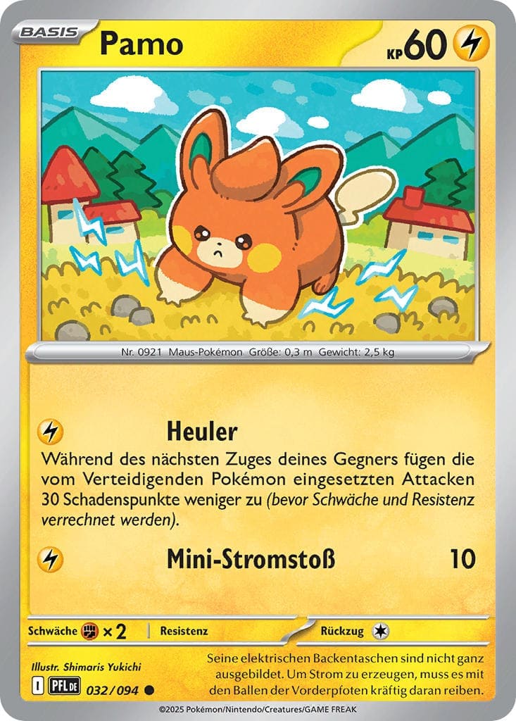 Pamo 032/094 Common REVERSE HOLO FOIL - Fatale Flammen Deutsch