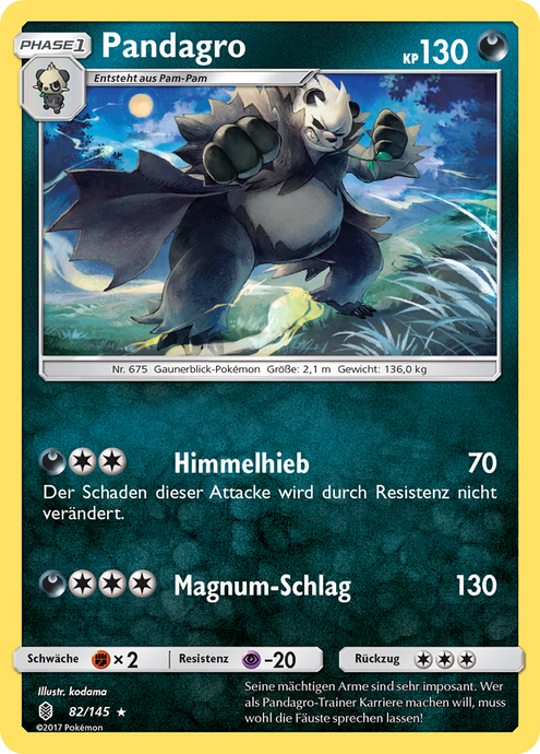 Pandagro 82/145 Rare - Stunde der Wächter Deutsch