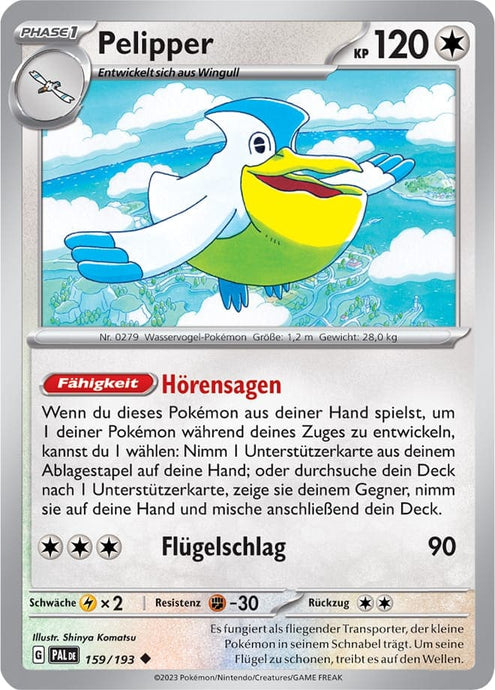 Pelipper 159/193 Uncommon - Entwicklungen in Paldea Deutsch