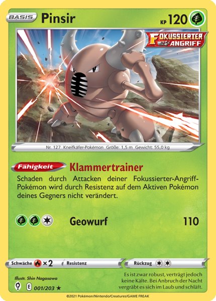 Pinsir 001/203 Rare - Drachenwandel Deutsch