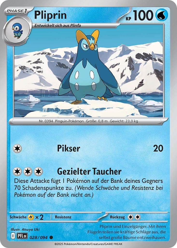 Pliprin 028/094 Common REVERSE HOLO FOIL - Fatale Flammen Deutsch