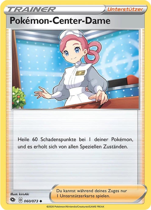 Pokémon-Center-Dame 060/073 Uncommon Reverse Holo - Weg des Champs Deutsch