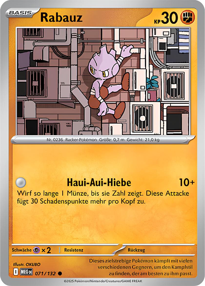Rabauz 071/132 Common REVERSE HOLO FOIL - Mega-Entwicklung Deutsch