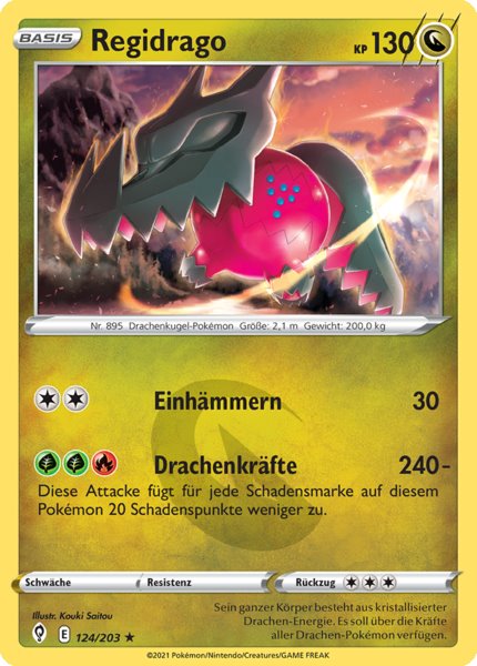 Regidrago 124/203 Rare HOLO - Drachenwandel Deutsch