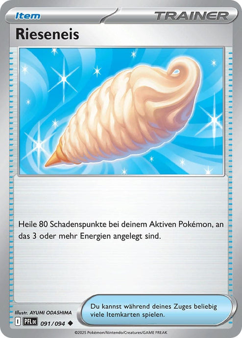 Rieseneis 091/094 Uncommon REVERSE HOLO FOIL - Fatale Flammen Deutsch