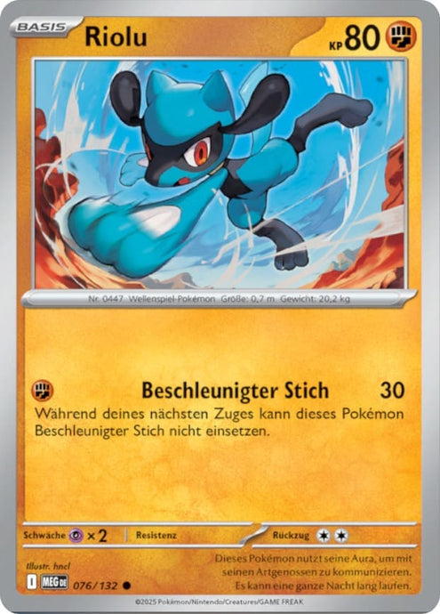 Riolu 076/132 Common - Mega-Entwicklung Deutsch