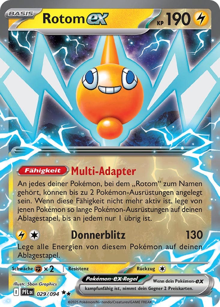 Rotom ex 029/094 Double Rare FOIL - Fatale Flammen Deutsch