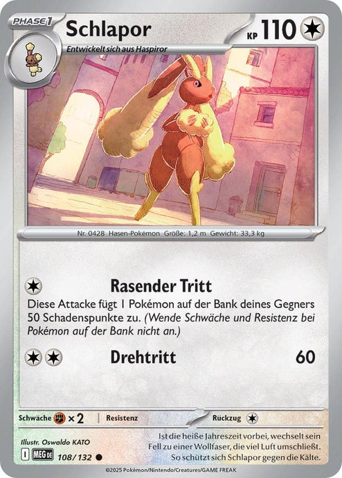 Schlapor 108/132 Common REVERSE HOLO FOIL - Mega-Entwicklung Deutsch