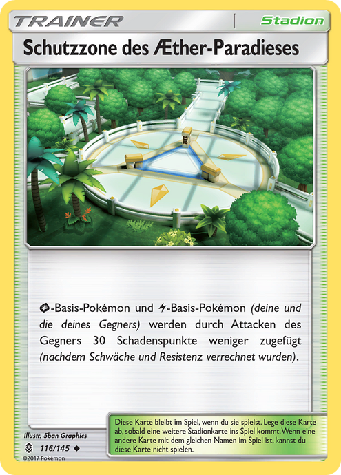 Schutzzone des Æther-Paradieses 116/145 Uncommon Reverse Holo - Stunde der Wächter Deutsch