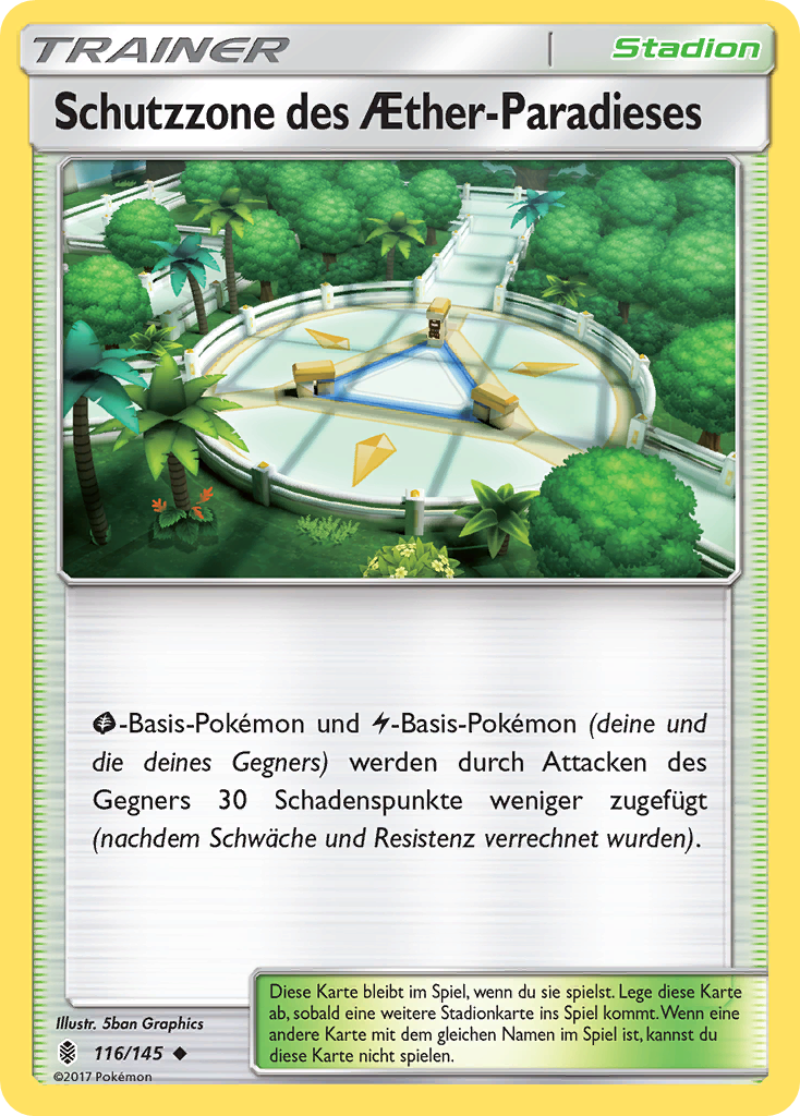 Schutzzone des Æther-Paradieses 116/145 Uncommon Reverse Holo - Stunde der Wächter Deutsch