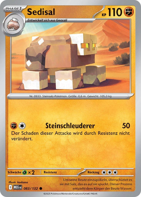 Sedisal 083/132 Common REVERSE HOLO FOIL - Mega-Entwicklung Deutsch