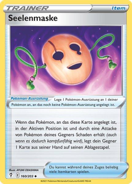 Seelenmaske 160/203 Uncommon REVERSE HOLO - Drachenwandel Deutsch