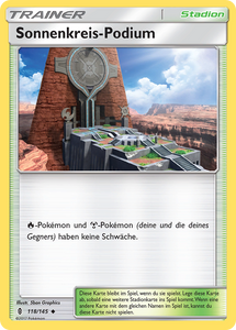 Sonnenkreis-Podium 118/145 Uncommon Reverse Holo - Stunde der Wächter Deutsch