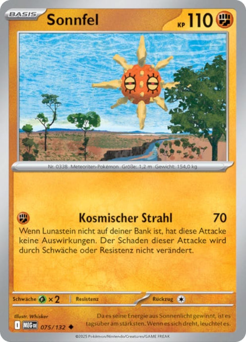 Sonnfel 075/132 Uncommon REVERSE HOLO FOIL - Mega-Entwicklung Deutsch