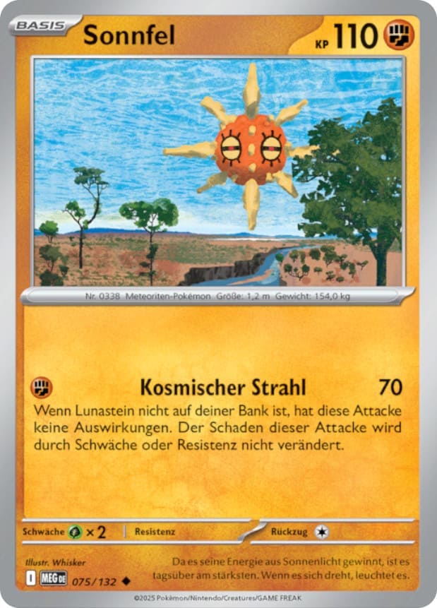 Sonnfel 075/132 Uncommon REVERSE HOLO FOIL - Mega-Entwicklung Deutsch