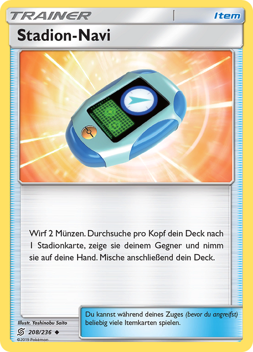 Stadion-Navi 208/236 Uncommon REVERSE Holo - Bund der Gleichgesinnten Deutsch