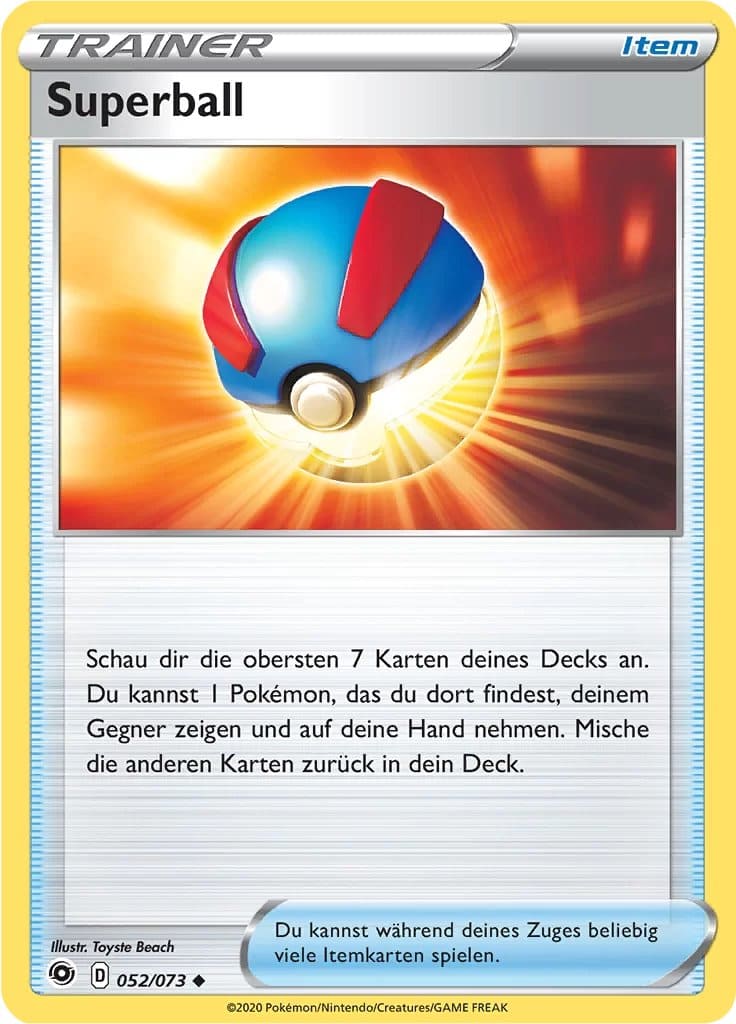 Superball 052/073 Uncommon Reverse Holo - Weg des Champs Deutsch