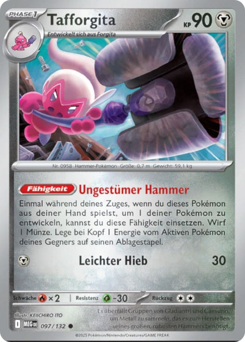 Tafforgita 097/132 Common REVERSE HOLO FOIL - Mega-Entwicklung Deutsch