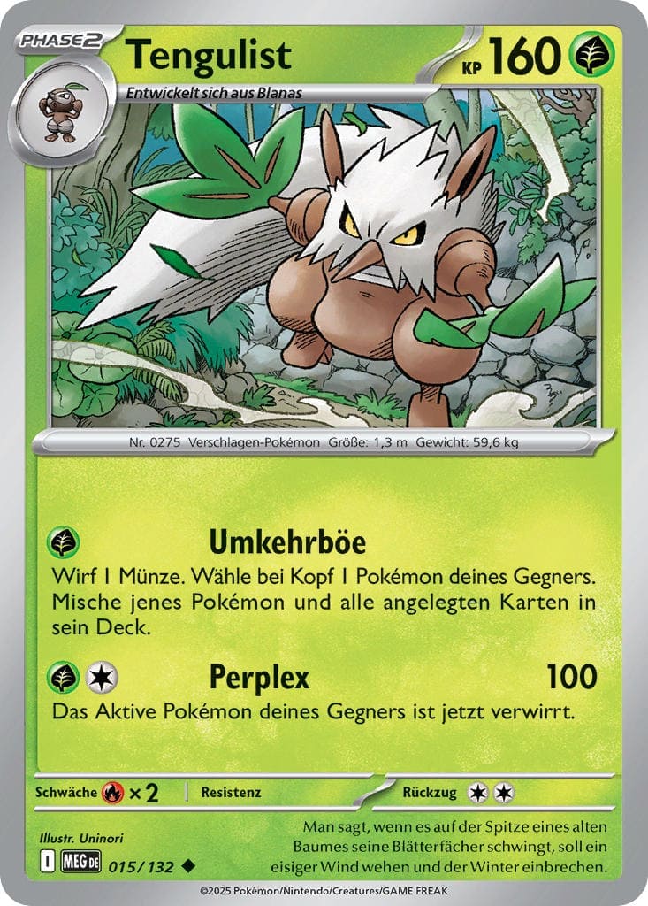 Tengulist 015/132 Uncommon REVERSE HOLO FOIL - Mega-Entwicklung Deutsch