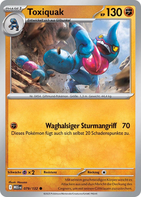 Toxiquak 079/132 Common REVERSE HOLO FOIL - Mega-Entwicklung Deutsch