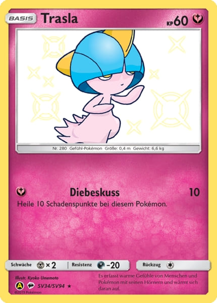 Trasla SV34/SV94 Rare Shiny Holo - Verborgenes Schicksal Deutsch