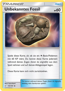 Unbekanntes Fossil 155/181 Uncommon REVERSE HOLO - Teams sind Trumpf Deutsch