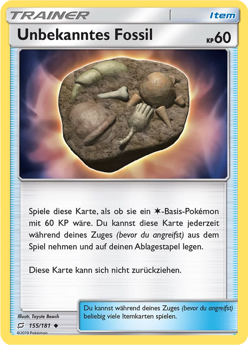 Unbekanntes Fossil 155/181 Uncommon - Teams sind Trumpf Deutsch