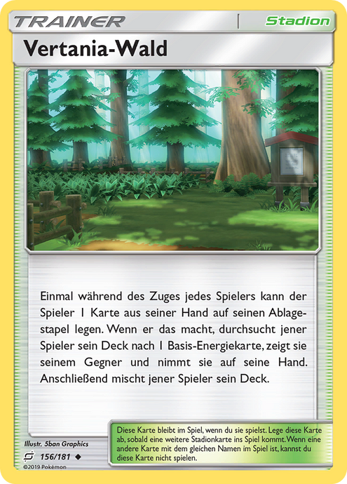 Vertania-Wald 156/181 Uncommon Reverse Holo - Teams sind Trumpf Deutsch