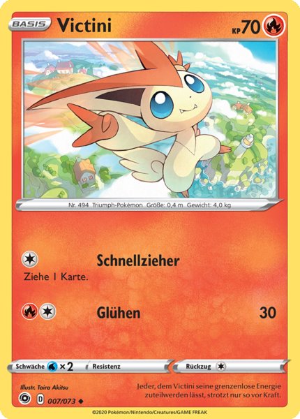 Victini 007/073 Uncommon Reverse Holo - Weg des Champs Deutsch