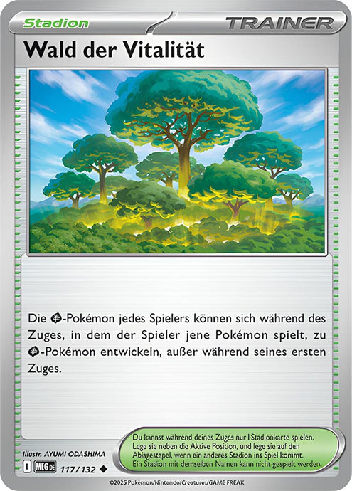 Wald der Vitalität 117/132 Uncommon REVERSE HOLO FOIL - Mega-Entwicklung Deutsch