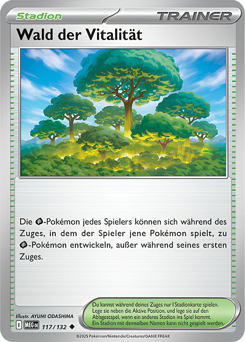 Wald der Vitalität 117/132 Uncommon REVERSE HOLO FOIL - Mega-Entwicklung Deutsch
