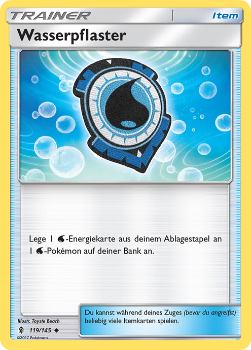 Wasserpflaster 119/145 Uncommon Reverse Holo - Stunde der Wächter Deutsch