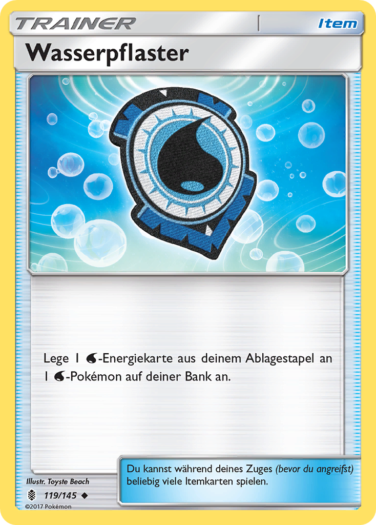 Wasserpflaster 119/145 Uncommon Reverse Holo - Stunde der Wächter Deutsch