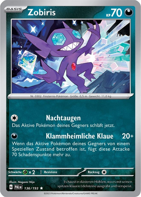 Zobiris 136/193 Rare HOLO -  Entwicklungen in Paldea Deutsch