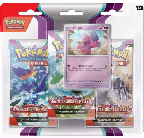 Pokemon Karmesin & Purpur - Entwicklungen in Paldea 3-Pack Blister Forgita